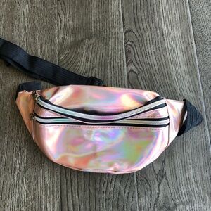 Pink shiny Fanny pack 90s